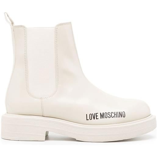 Love Moschino stivali con stampa - bianco