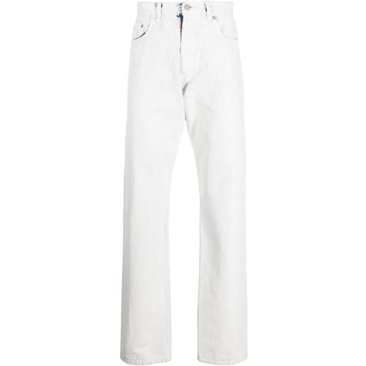 Maison Margiela jeans dritti con stampa - bianco