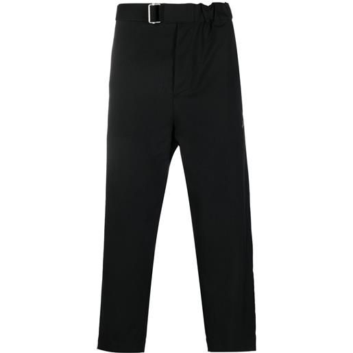 OAMC pantaloni dritti con cintura - nero