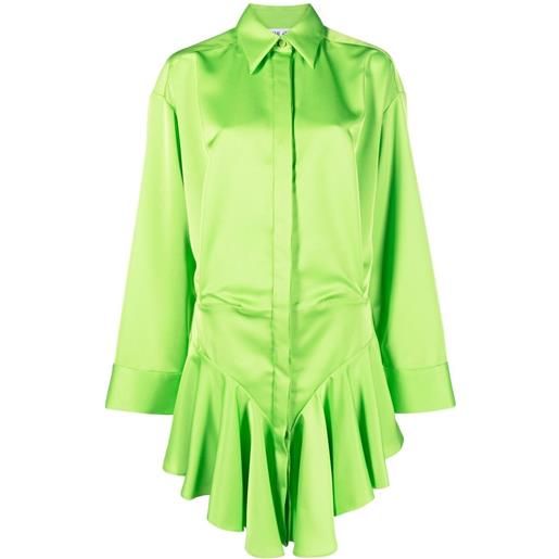 The Attico abito corto asimmetrico candice - verde