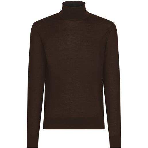 Dolce & Gabbana maglione a collo alto - marrone