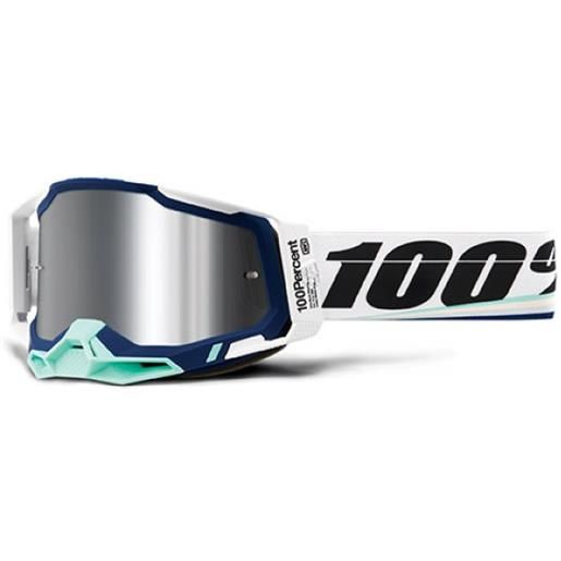 Maschera 100% racecraft 2 arsham - lente a specchio argento