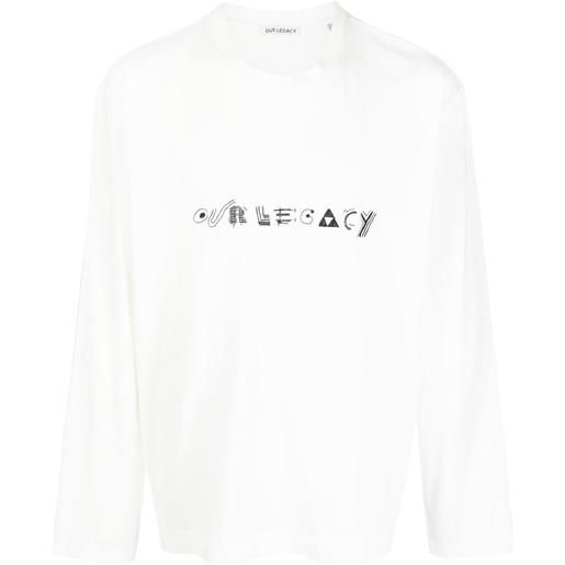 OUR LEGACY t-shirt con stampa - bianco