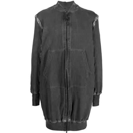 Isaac Sellam Experience cappotto midi con zip - grigio