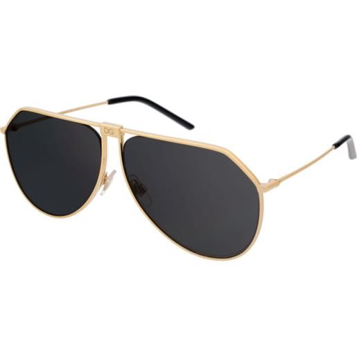 Dolce & Gabbana dg2248 02/87 | occhiali da sole graduati o non graduati | prova online | unisex | metallo | pilot | oro | adrialenti