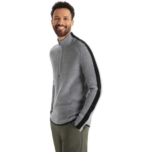 Icebreaker lodge half zip sweater grigio 2xl uomo