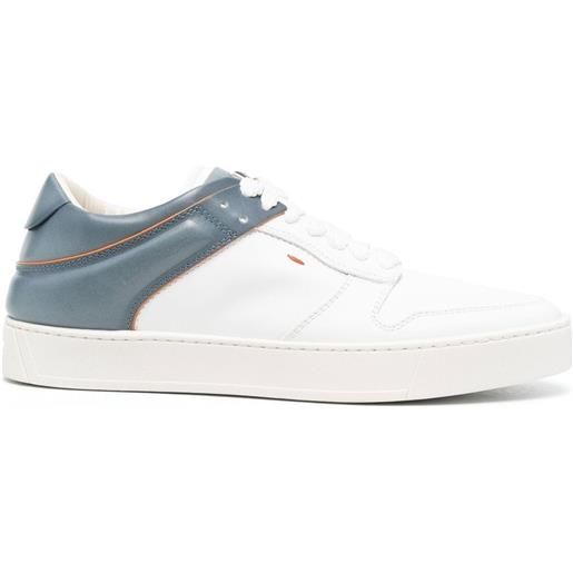 Santoni sneakers con design color-block - bianco