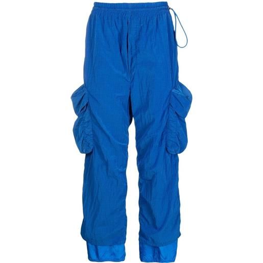 Sunnei pantaloni sportivi con tasche in stile cargo - blu