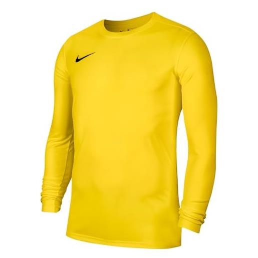 Nike m nk dry park vii jsy ls, t-shirt a manica lunga uomo, tour yellow/black, l