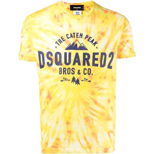 Stain Shade t-shirt con fantasia tie-dye - giallo