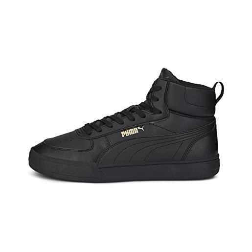 PUMA puma caven mid, scarpe da ginnastica, unisex - adulto, puma black/puma black/puma team gold/ebony, 46 eu