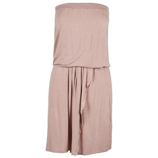 Urban Classics ladies viscose short bandeau dress vestito casual, rosone al tramonto, m donna