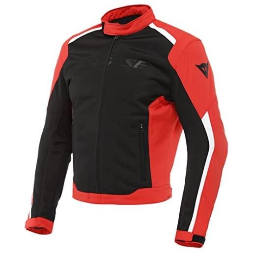Dainese hydraflux 2 air d-dry jacket, giacca moto estiva con fodera impermeabile removibile, uomo, nero/rosso lava, 54