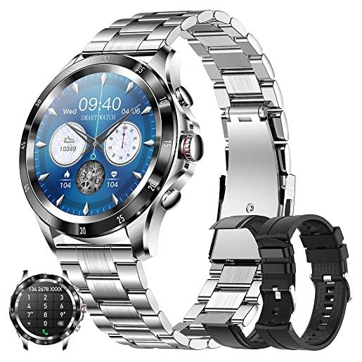 LIGE smartwatch uomo con chiamate bluetooth, 1,32'' orologio da polso fitness tracker, ip68 impermeabile cardiofrequenzimetro contapassi activity tracker smart watch per android ios(nero)