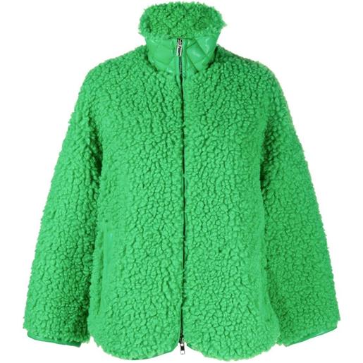 STAND STUDIO gilet in finto shearling - verde