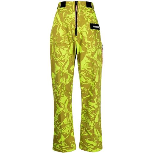 Aries pantaloni con stampa camouflage - verde
