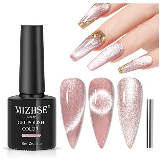 MIZHSE smalto per unghie in gel uv occhi di gatto set magnetico gel per unghie gel gatto con 1 magnete fai da te art manicure 10ml*1 per salone di unghie