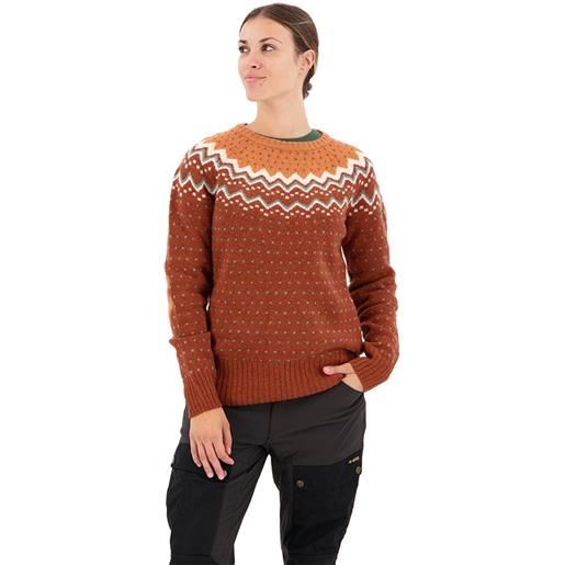 Fjällräven övik knit sweater marrone s donna