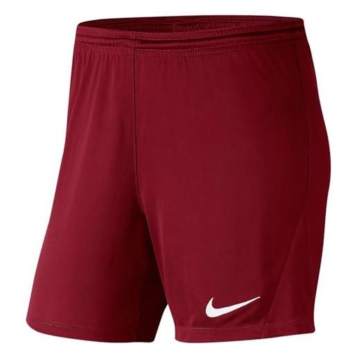Nike park iii short nb, corto donna, team red/(white), s