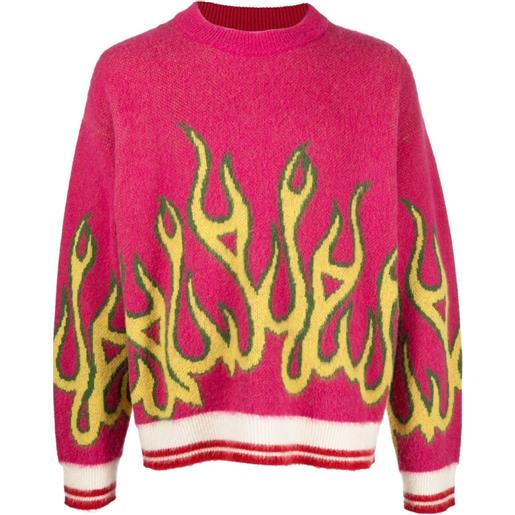 Palm Angels maglione burning - rosa