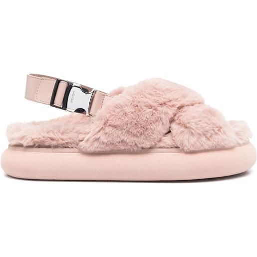 Moncler sandali con fasce incrociate - rosa