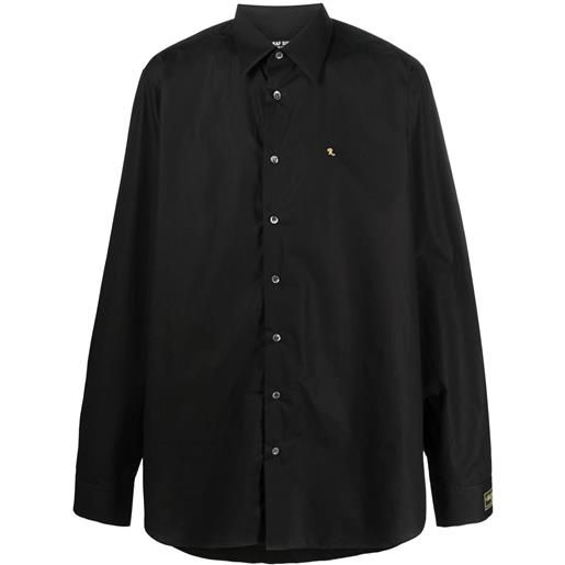 Raf Simons camicia con ricamo - nero