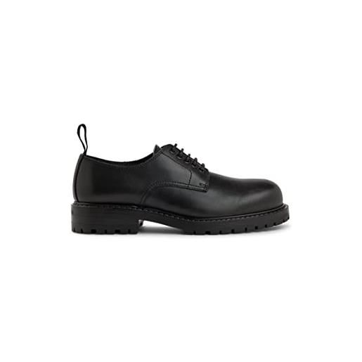 HUGO newron_derb_lt, scarpe eleganti da uniforme uomo, black1, 39 eu