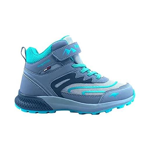 KangaROOS scarpe da trekking unisex k-hk teak mid ev rtx, ultimate grey ocean, 28 eu