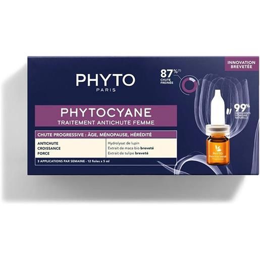 Phyto Phytocyane - trattamento anti-caduta progressiva donna, 12 fiale