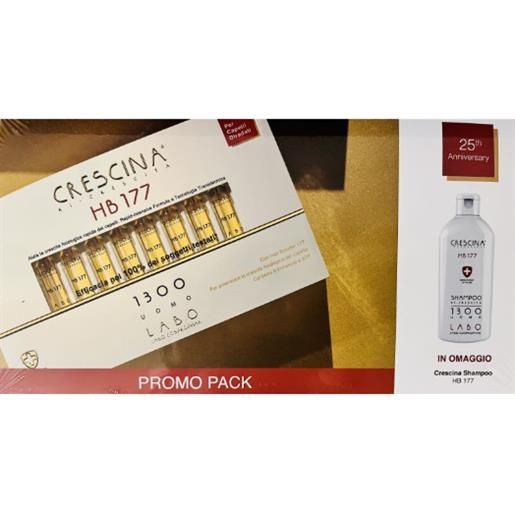 Labo international srl crescina cofanetto base hb 1300 uomo + shampoo in omaggio