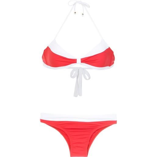 Amir Slama halterneck bikini set - rosso