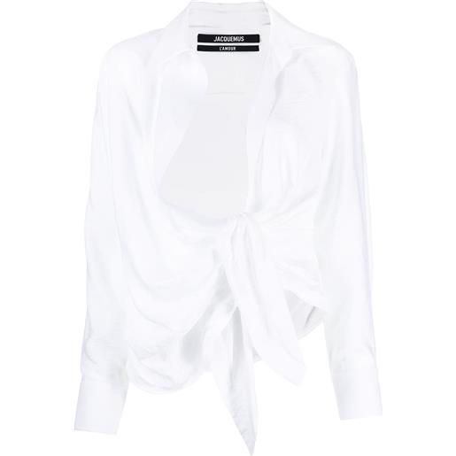 Jacquemus blusa la chemise bahia - bianco