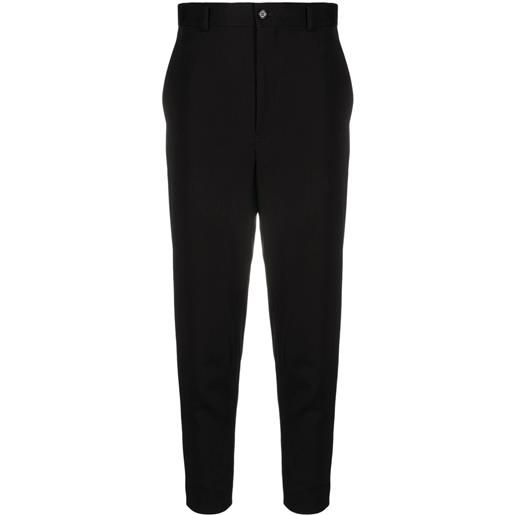 Noir Kei Ninomiya pantaloni sartoriali crop con zip - nero