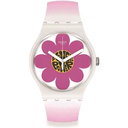 Swatch orologio Swatch bioceramic viola bioceramic flower power so32m104