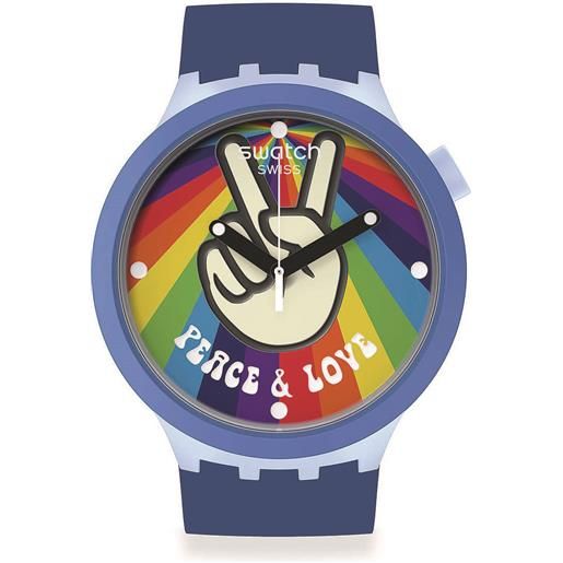 Swatch orologio Swatch bioceramic blu pride sb03n105