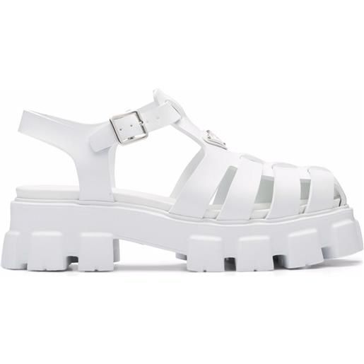 Prada sandali con logo - bianco