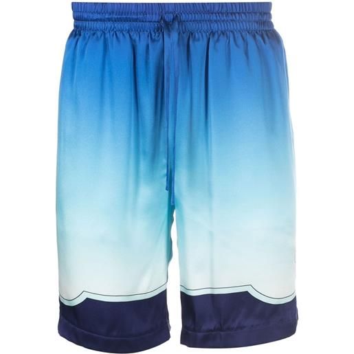 Casablanca shorts con effetto sfumato - blu