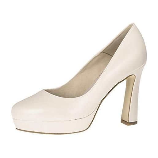 Fiarucci scarpe da sposa mirjam - nude crema pelle foam - plateau tacco alto da donna, bianco, 40 eu