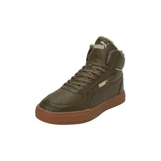 PUMA caven mid wtr, scarpe da ginnastica unisex-adulto, deep olive-deep olive team gold-pebble gray, 38 eu