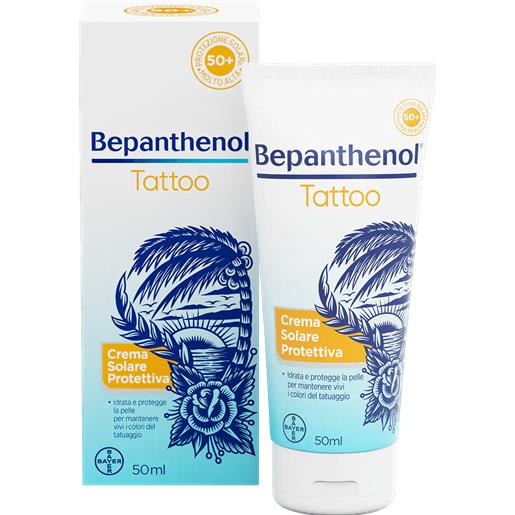 BAYER SPA bepanthenol tatoo - crema solare protettiva con protezione molto alta spf 50+ - 50 ml