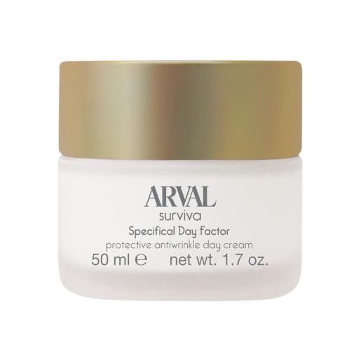 Arval surviva - specifical day factor - crema giorno protettiva antirughe confezione 50 ml crema viso giorno + 100 ml olio detergente + pochette o bag