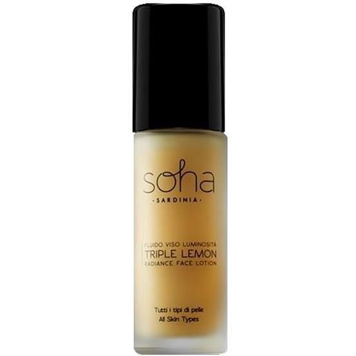 Soha Sardinia soha fluido viso luminosita' triple lemon tutti i tipi di pelle 30 ml