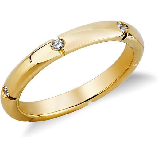 Gioielleria Lucchese Oro fede nuziale oro giallo con diamanti fad080gg