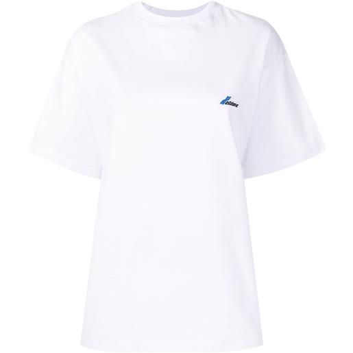 We11done t-shirt con applicazione - bianco