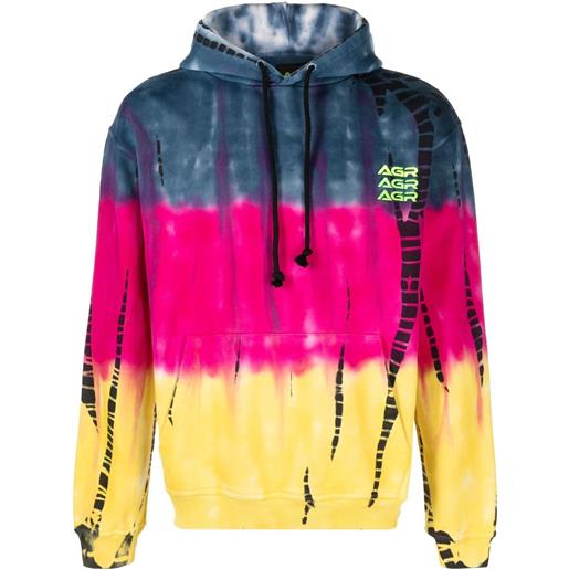AGR felpa con fantasia tie dye - blu