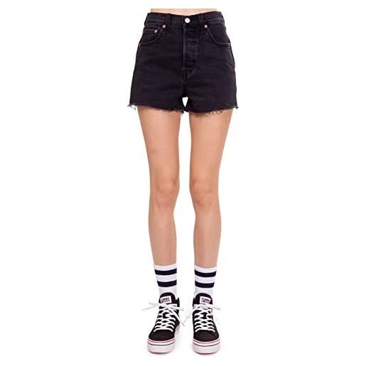 Levi's ribcage shorts, pantaloncini donna, black lake, 34