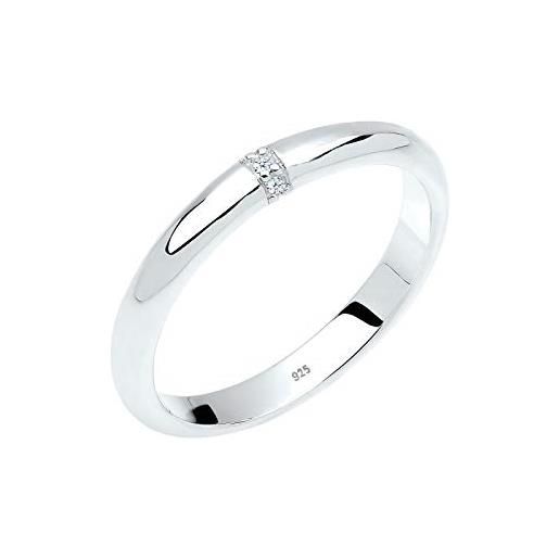 DIAMORE elli diamonds anello donne classico con diamante (0,04 ct. ) in argento sterling 925