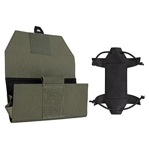 IDOGEAR tactical molle phone pouch multi-camo petto cellulare holder per vest molle plate utility militare piccolo sacchetto telefono carrier universale dimensioni schermo 4.7''-6.8'' (ranger green)