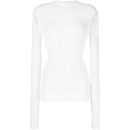 Dion Lee top con cut-out - bianco