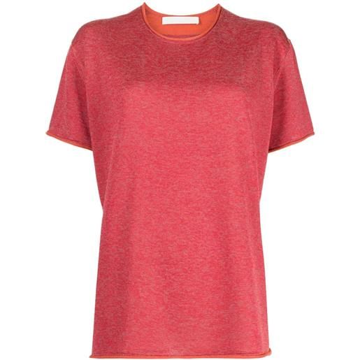 Dion Lee t-shirt con risvolto - rosso